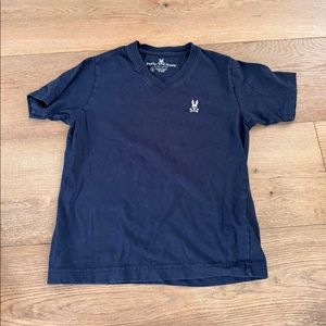Psycho Bunny Dark Blue Short Sleeve V Neck Boys TShirt